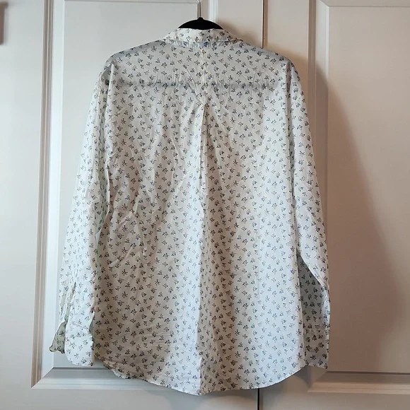 Boden 16R Floral Bouquet White Long Sleeve - Picture 4 of 4
